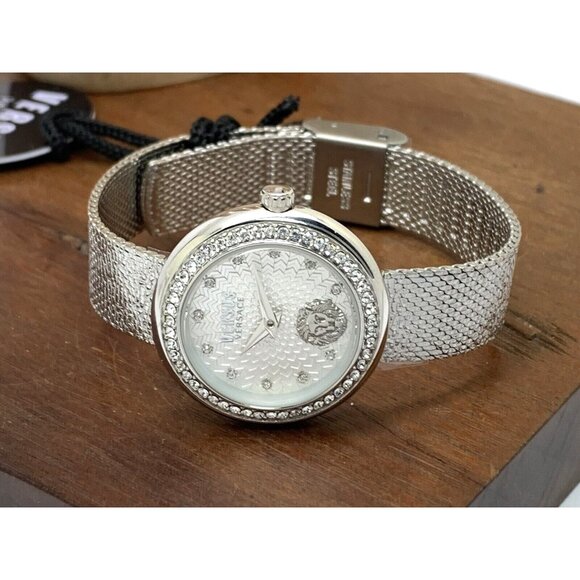 Versus by Versace Women's Watch VSPZJ0421 Silver Dial Mesh Steel Band 28mm - Picture 8 of 14